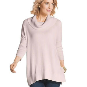 Chico's Kayla Cowl Neck Soft Orchid Dusty Lavender Sweater NWT